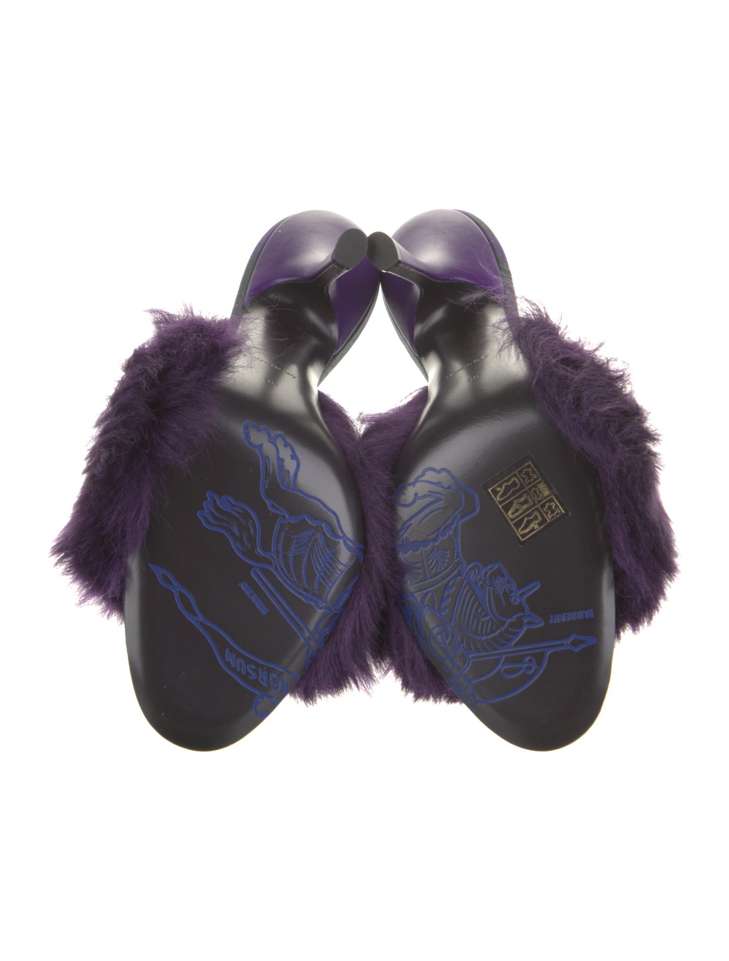 Burberry Faux Fur Slides