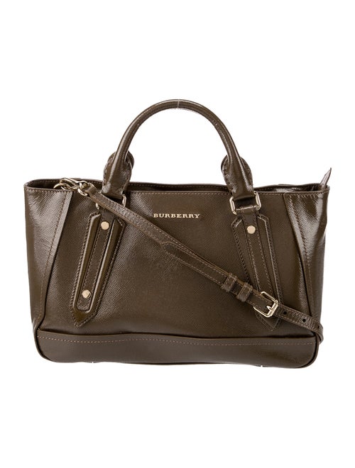 Burberry Calf Leather Top Handle Bag