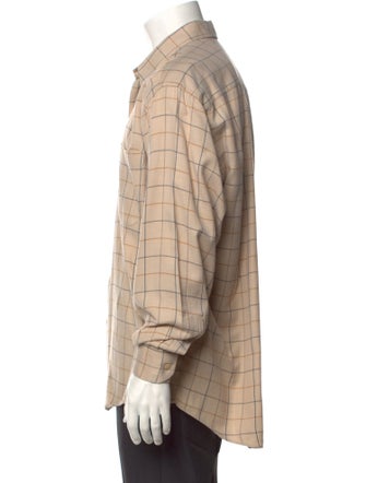 Burberry London Plaid Print Long Sleeve Shirt