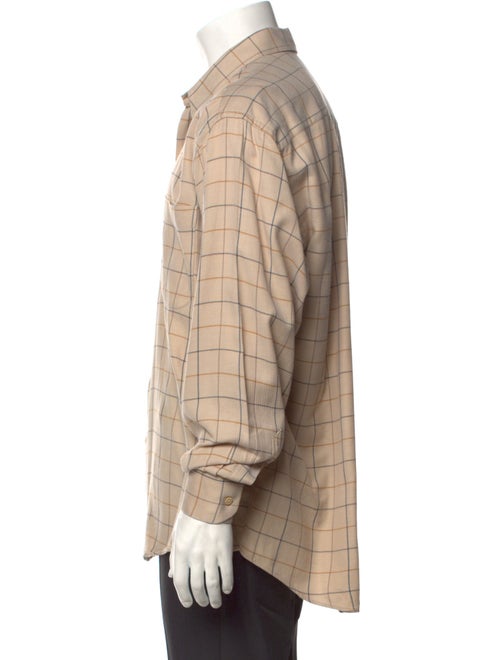 Burberry London Plaid Print Long Sleeve Shirt