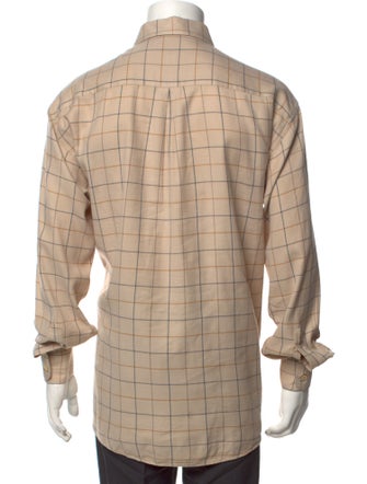 Burberry London Plaid Print Long Sleeve Shirt