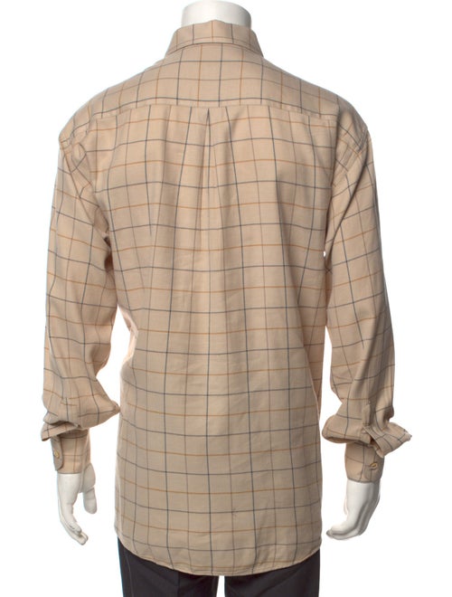 Burberry London Plaid Print Long Sleeve Shirt