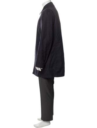 Burberry London Nova Check Pattern Wool Trench Coat