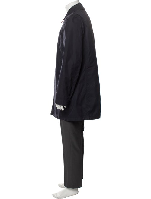 Burberry London Nova Check Pattern Wool Trench Coat