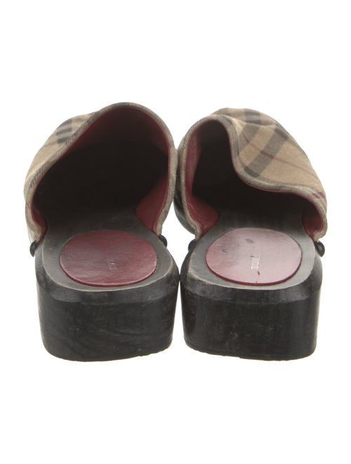 Burberry Nova Check Pattern Suede Mules