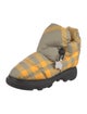 Burberry Nylon Plaid Print Hiking Boots