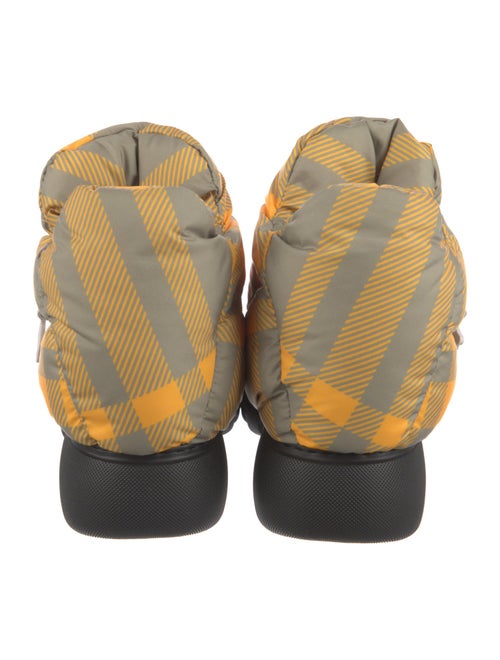 Burberry Nylon Plaid Print Hiking Boots