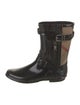 Burberry House Check Pattern Rubber Rain Boots