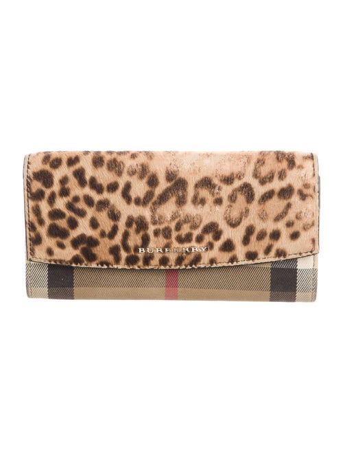 Burberry Nova Check Pattern Canvas Continental Wallet