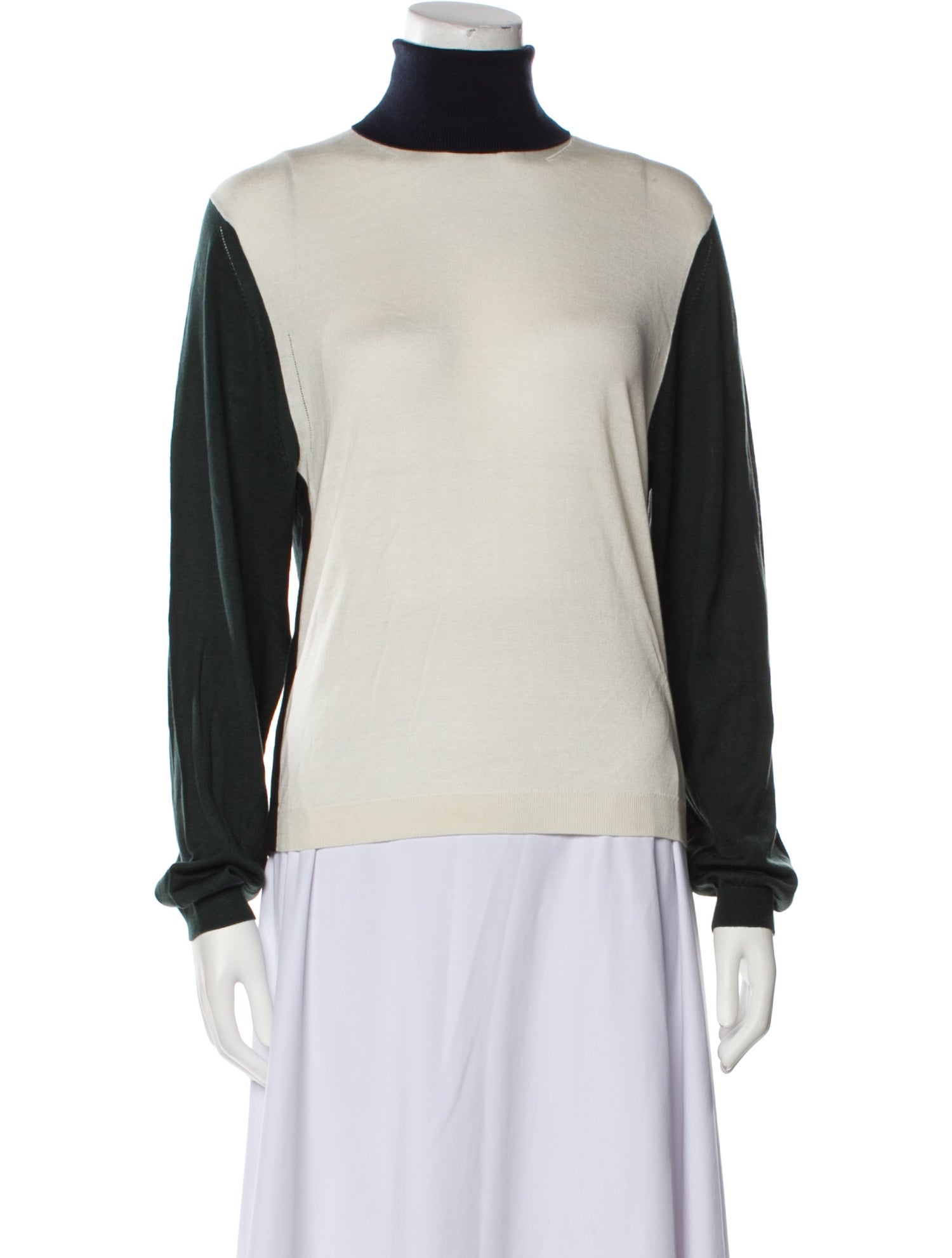 Burberry Silk Colorblock Pattern Sweater