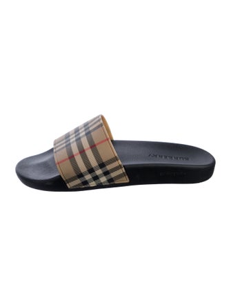 Burberry Nova Check Pattern Rubber Slides