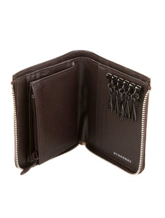 Burberry Calf Leather Compact Wallet