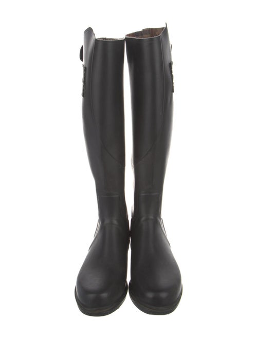 Burberry Nova Check Pattern Rubber Rain Boots