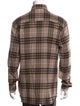 Burberry Plaid Print Long Sleeve Shirt
