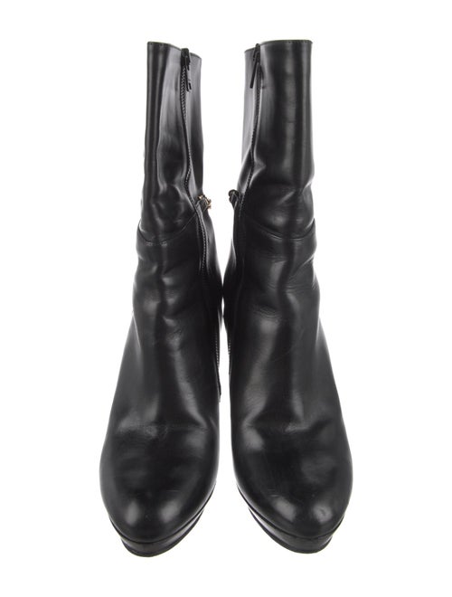 Burberry Leather Chain-Link Accents Boots