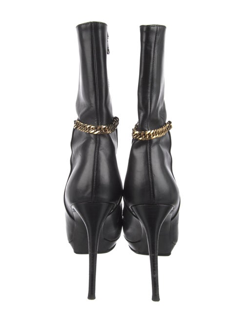 Burberry Leather Chain-Link Accents Boots