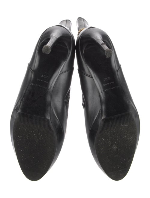 Burberry Leather Chain-Link Accents Boots