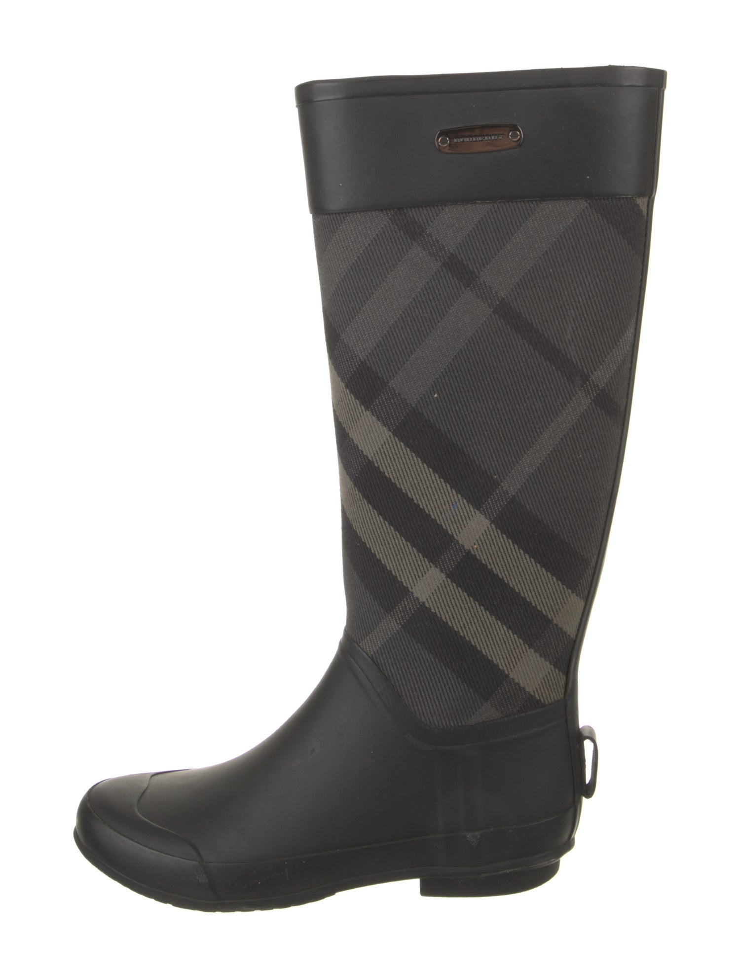 Burberry Nova Check Pattern Rubber Rain Boots