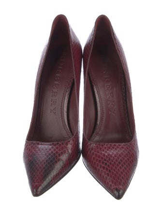 Burberry Snakeskin Animal Print Pumps