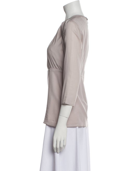 Burberry Silk Crew Neck Blouse