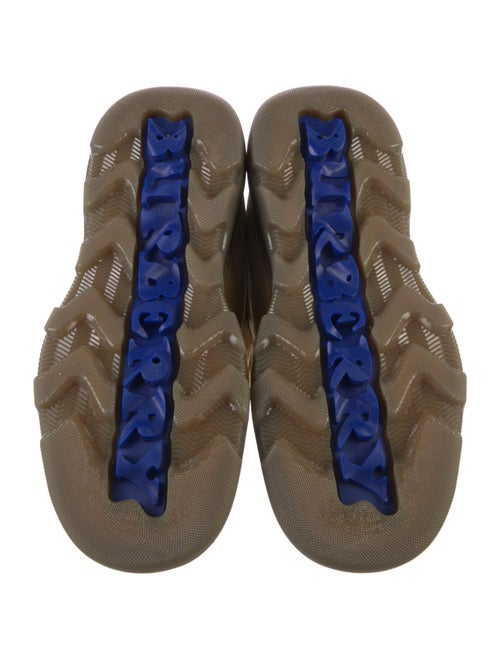 Burberry Suede Fur Trim Lace-Up Boots