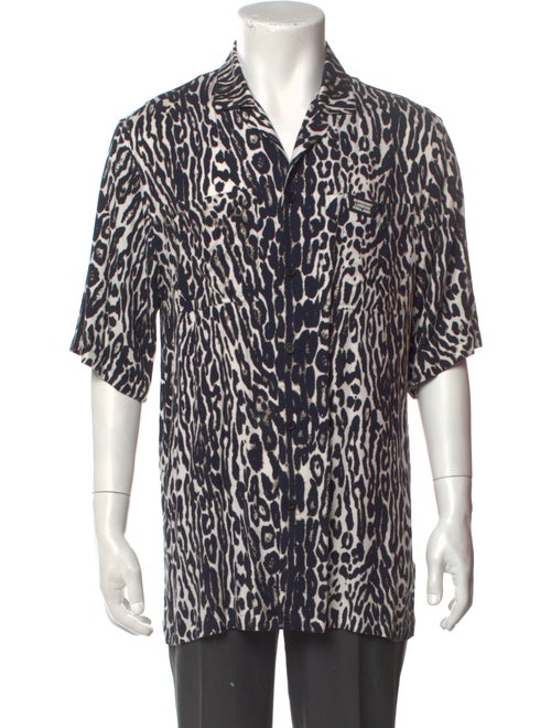 Burberry Animal Print Short Sleeve Shirt