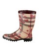 Burberry Heart Check Rubber Rain Boots