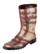 Burberry Heart Check Rubber Rain Boots