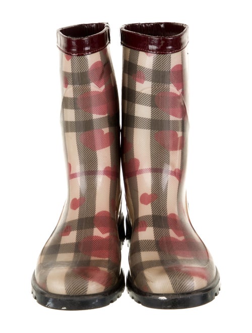 Burberry Heart Check Rubber Rain Boots