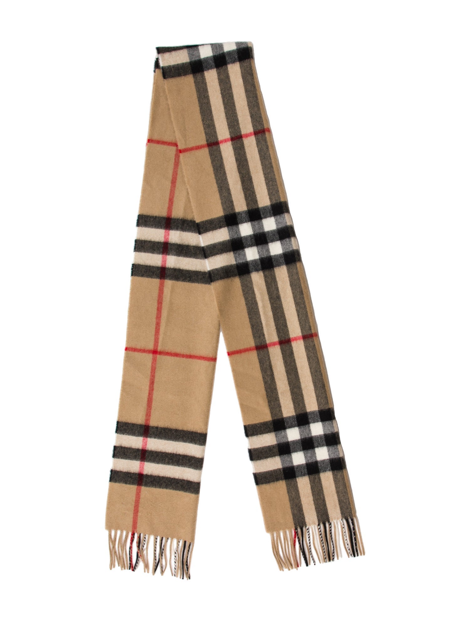 Burberry Cashmere Plaid Print Scarf