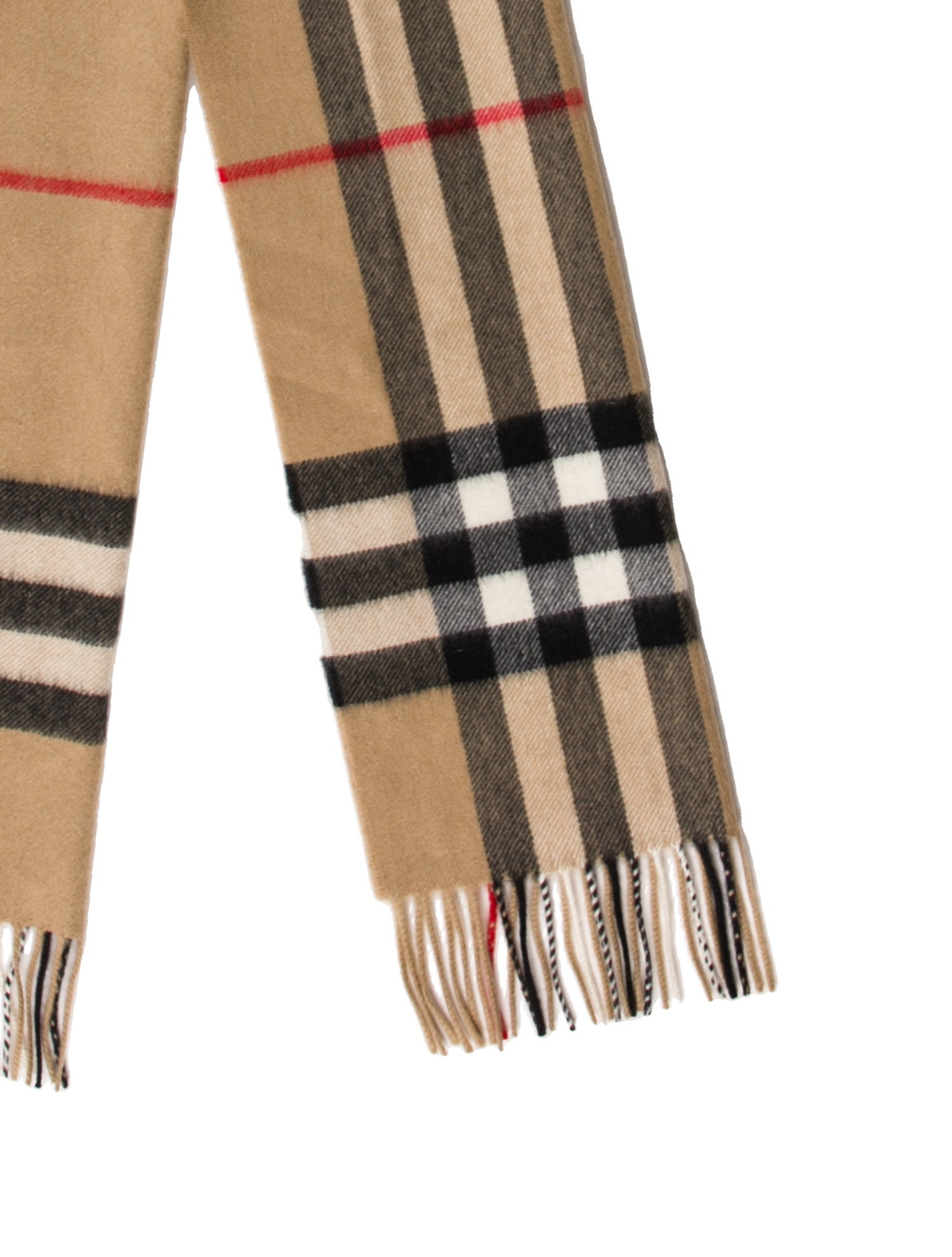 Burberry Cashmere Plaid Print Scarf