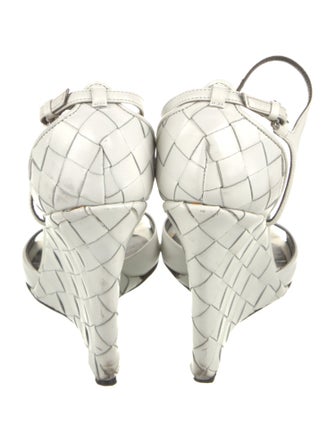 Burberry Leather Braided Accents Slingback Pumps