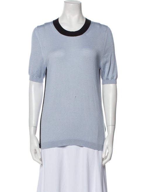 Burberry Silk Crew Neck T-Shirt