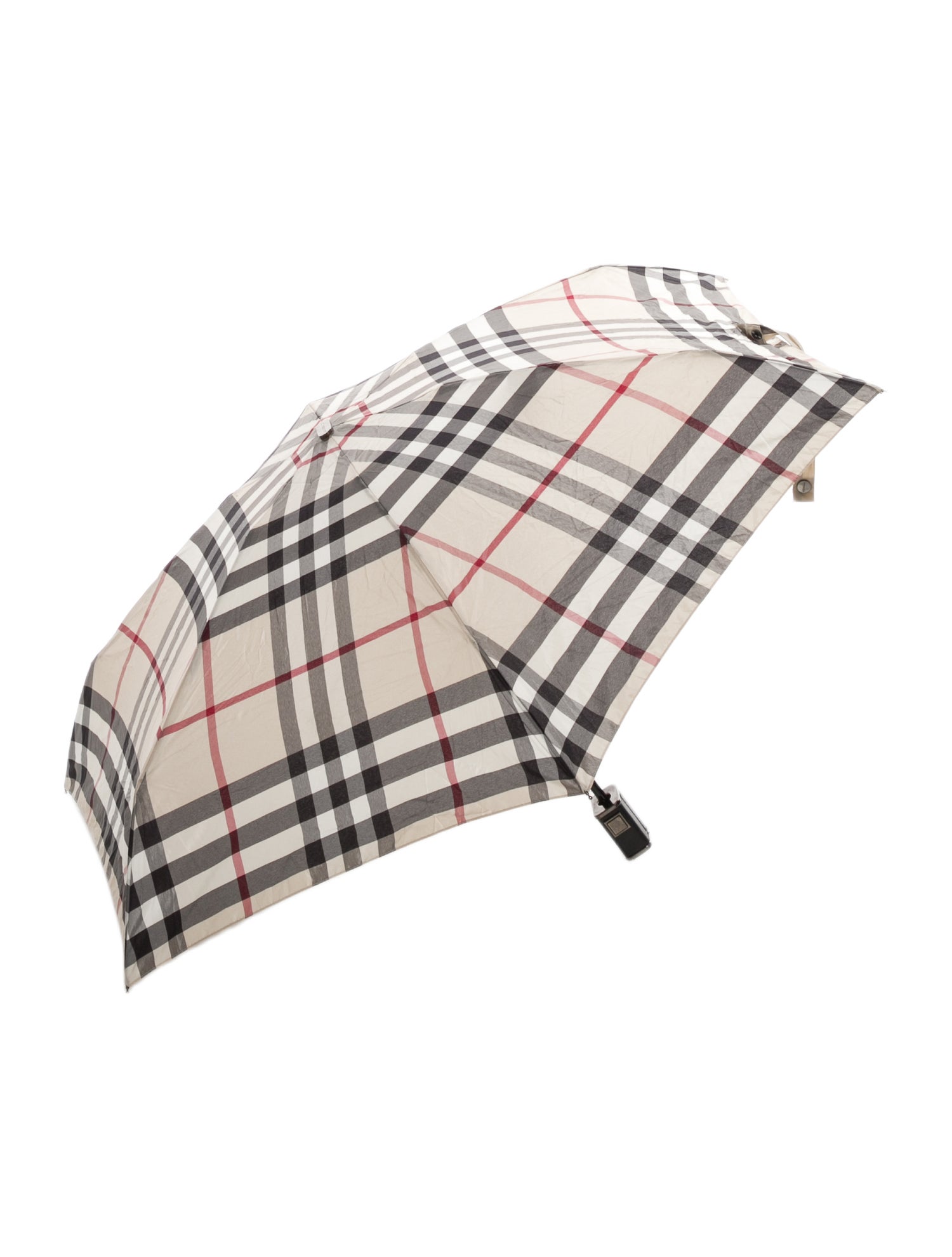 Burberry Nylon Nova Check Umbrella - Neutrals Umbrellas