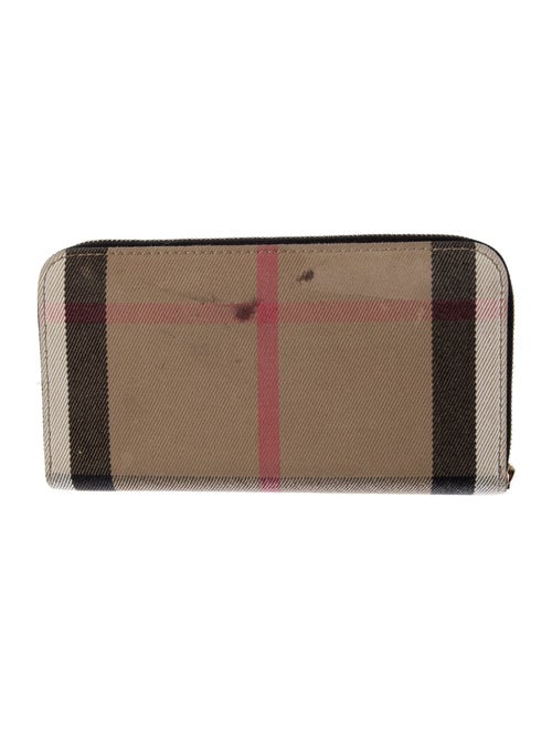 Burberry Nova Check Pattern Canvas Continental Wallet