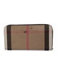Burberry Nova Check Pattern Canvas Continental Wallet