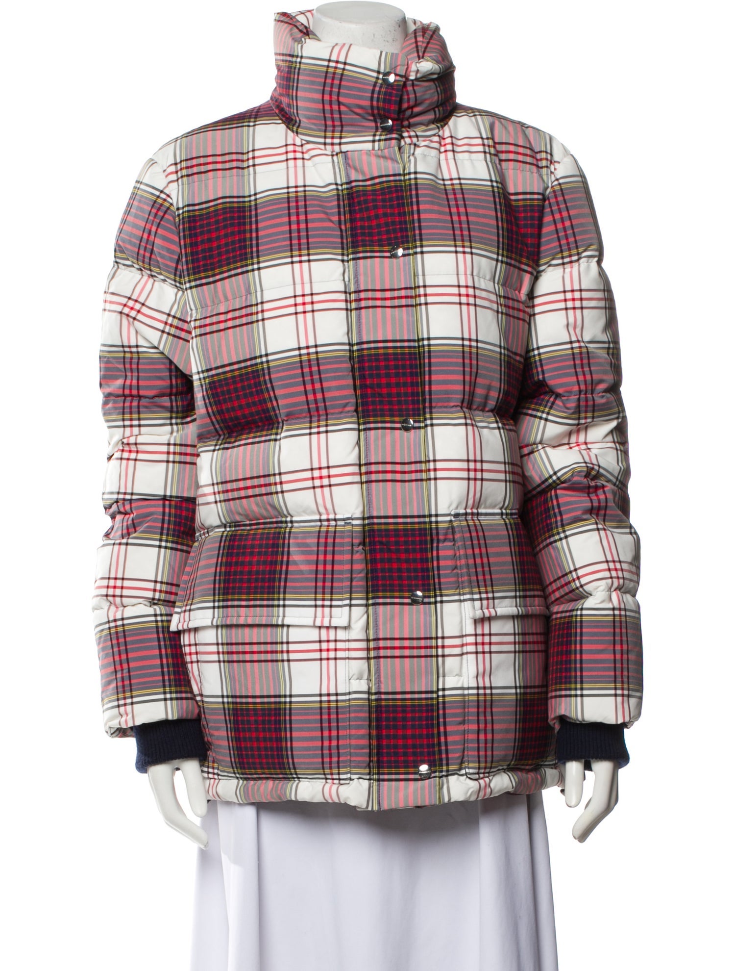 Burberry Plaid Print Faux Fur Jacket w/ Tags