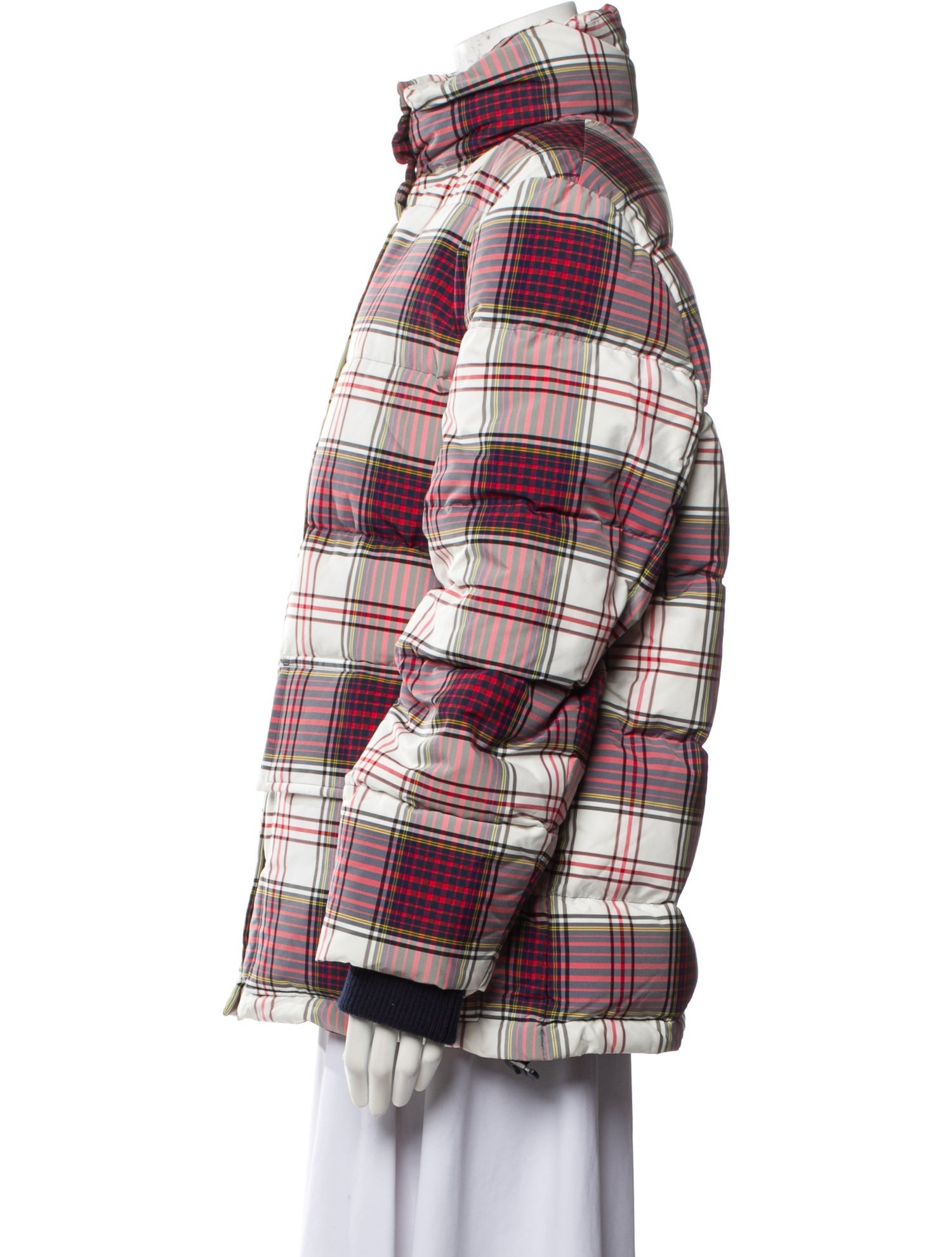 Burberry Plaid Print Faux Fur Jacket w/ Tags