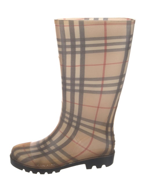 Burberry House Check Pattern Rubber Rain Boots