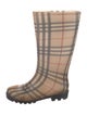 Burberry House Check Pattern Rubber Rain Boots