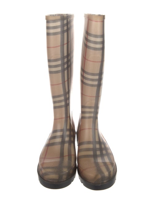 Burberry House Check Pattern Rubber Rain Boots