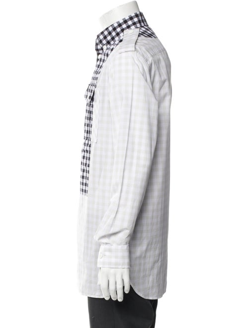 Burberry Plaid Print Long Sleeve Shirt