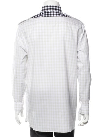 Burberry Plaid Print Long Sleeve Shirt