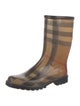 Burberry House Check Pattern Rubber Rain Boots