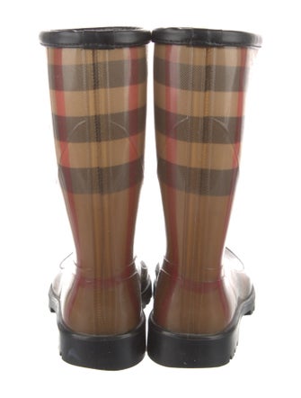 Burberry House Check Pattern Rubber Rain Boots