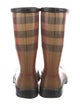 Burberry House Check Pattern Rubber Rain Boots