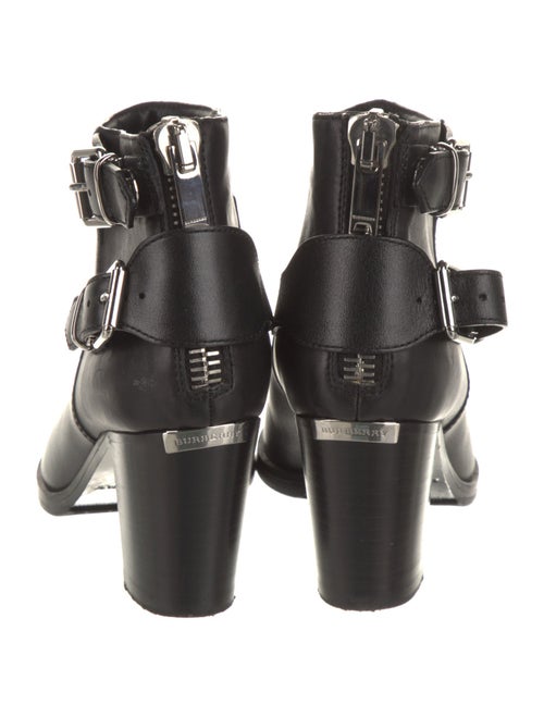 Burberry House Check Pattern Leather Boots