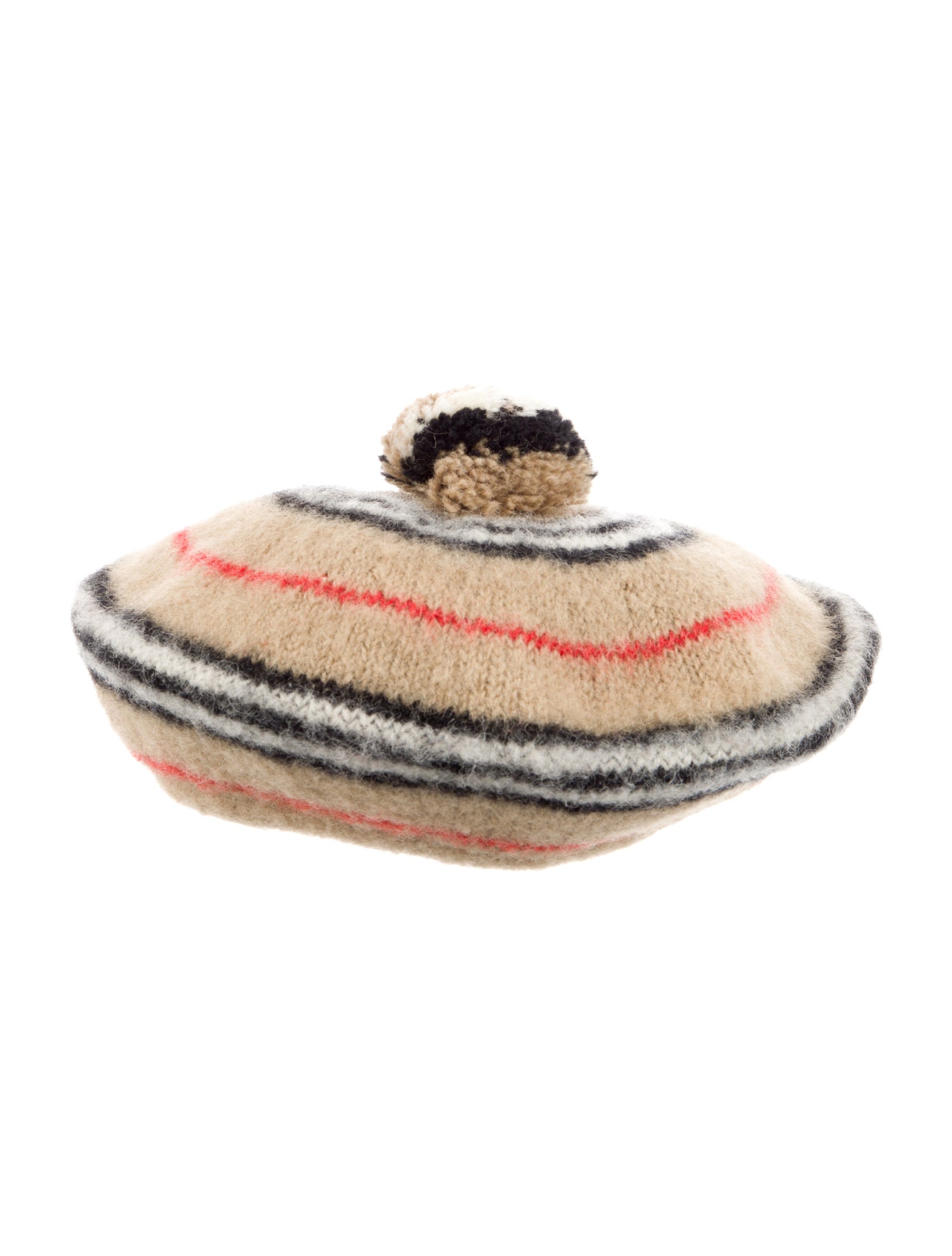 Pompom Beret in Black main image 0