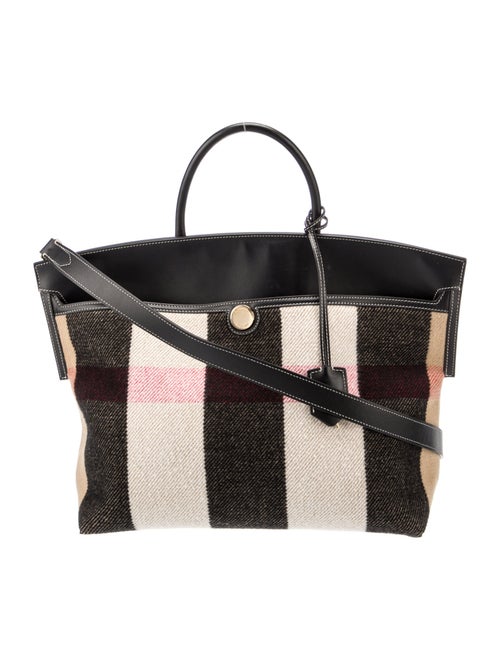 Burberry Exploded Check Society Top Handle Bag