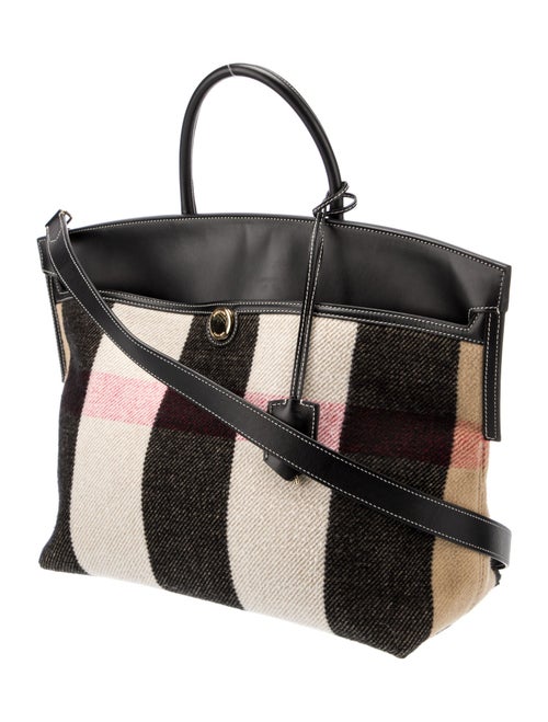 Burberry Exploded Check Society Top Handle Bag